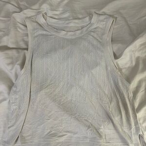 Lululemon White Sleeveless Tank Top